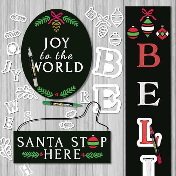 Christmas Chalkboard Stencils by Plata Chalkboards