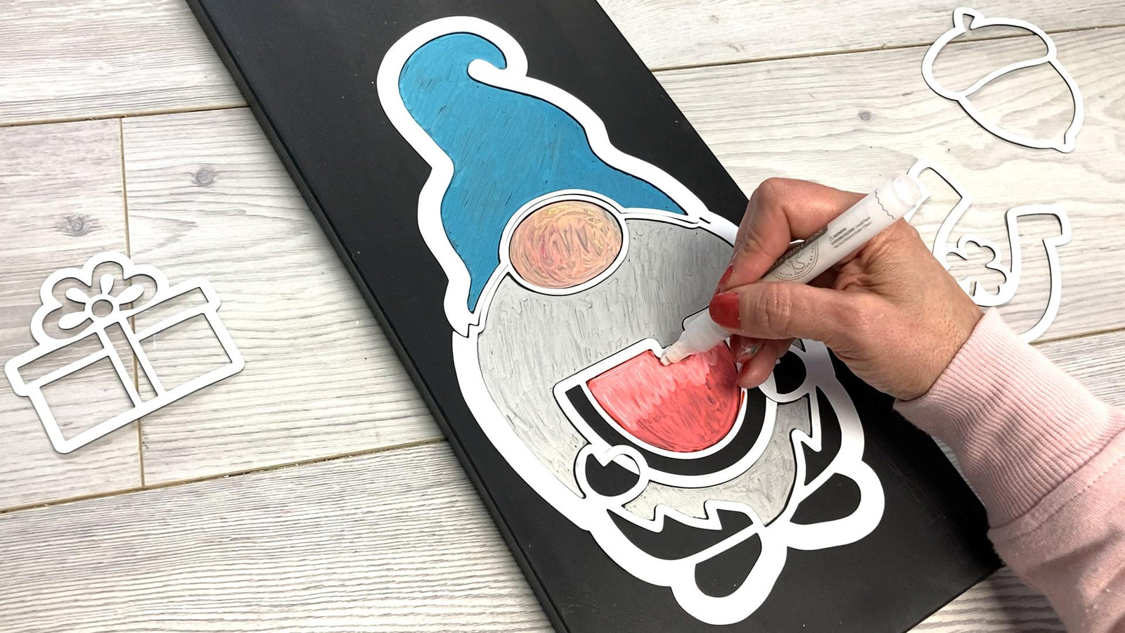 Craft A Gnome Sign Each Holiday! Plata Magnetic Stencils Make It Easy