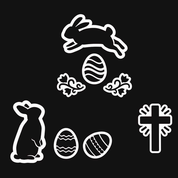 Easter Stencils for Chalkboards, Plata Chalkboard Stencils for Easter- Easter Bunny Stencil, Easter Egg Stencils, Christian Cross Stencil